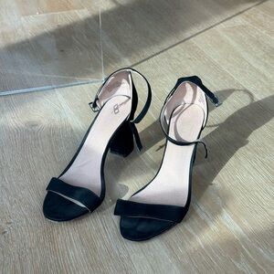Madden Girl Black Ankle Strap Heels